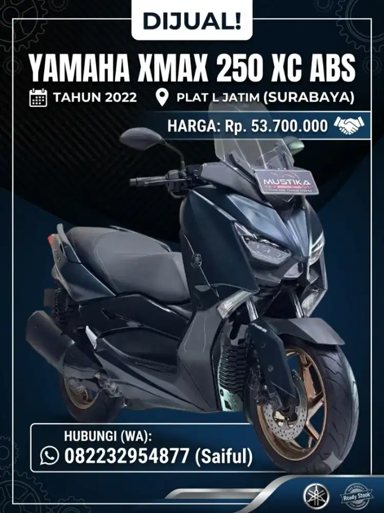 Perfect Condition!!Yamaha X Max 250cc ABS 2022 Plat Jatim-Mustika