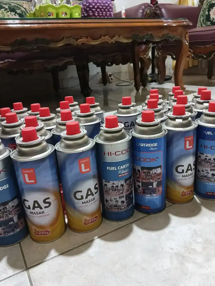 Gas Portable Kosong (dengan tutup) merek campur