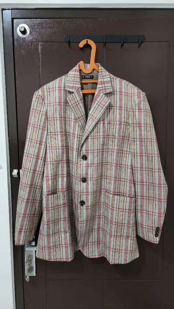 Jas Casual Motif Garis