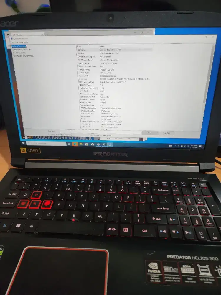 ACER PREDATOR HELIOS 300 I7 7700HQ GTX 1060 1TB 16GB