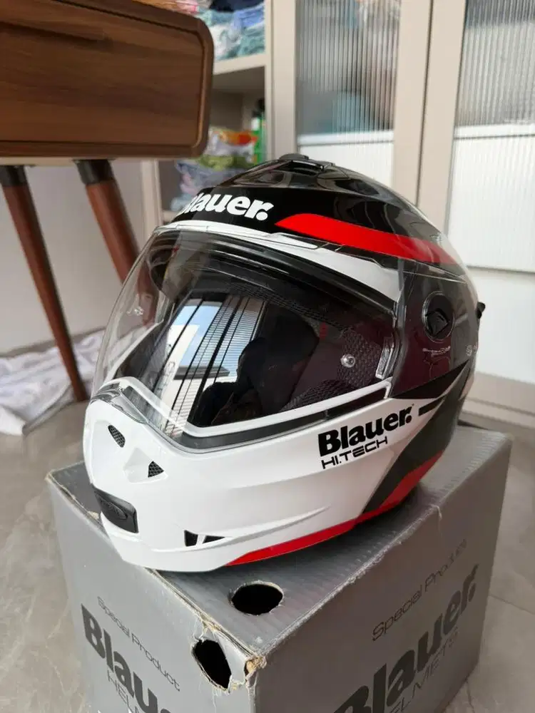 Helm Blauer SKY II H107 Black/Red Glossy