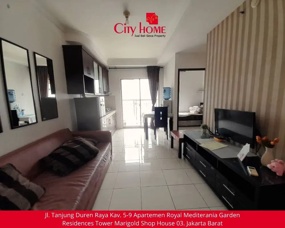Sewa Apartemen 2 BR Furnished di Mediterania Garden Residences 2