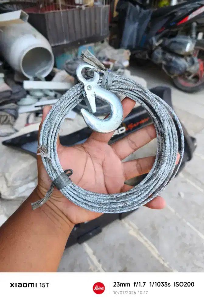 SLING/SELING/TALI BAJA/KABEL BAJA/KAWAT BAJA TEBAL 3 MM PANJANG 9 MTR