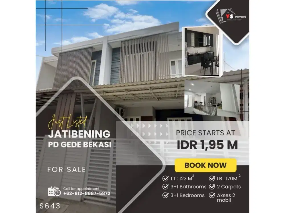 JATIBENING PD GEDE RUMAH MODERN MINIMALIS TH 2020 ONE GATE SYSTEN S643