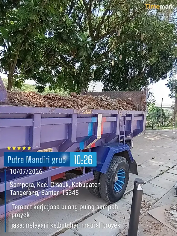 Jasa buang puing dan urugan
