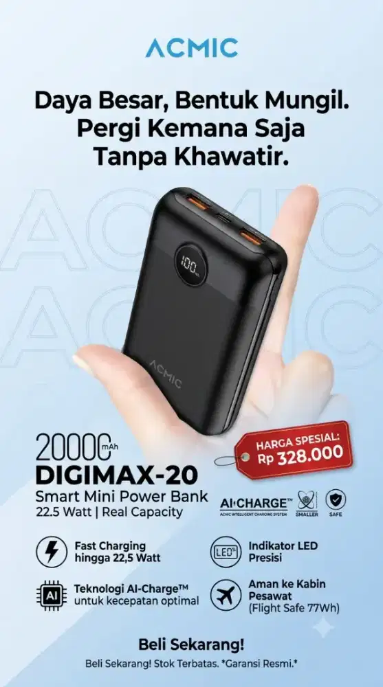 PB ACMIC DIGIMAX-20 SMART MINI POWERBANK