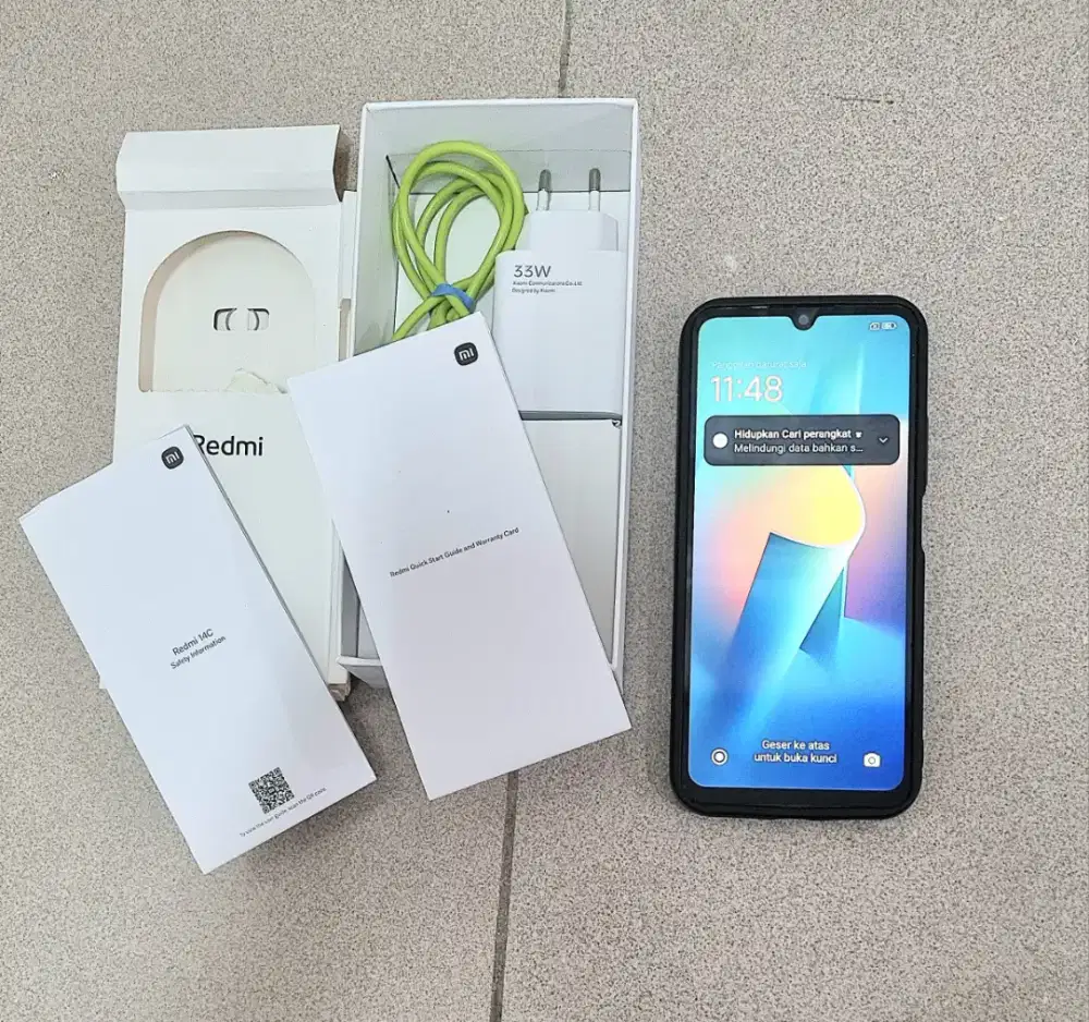 Dijual Hp Redmi 14C Ram 8 Gb internal 256 Gb fulset second Original