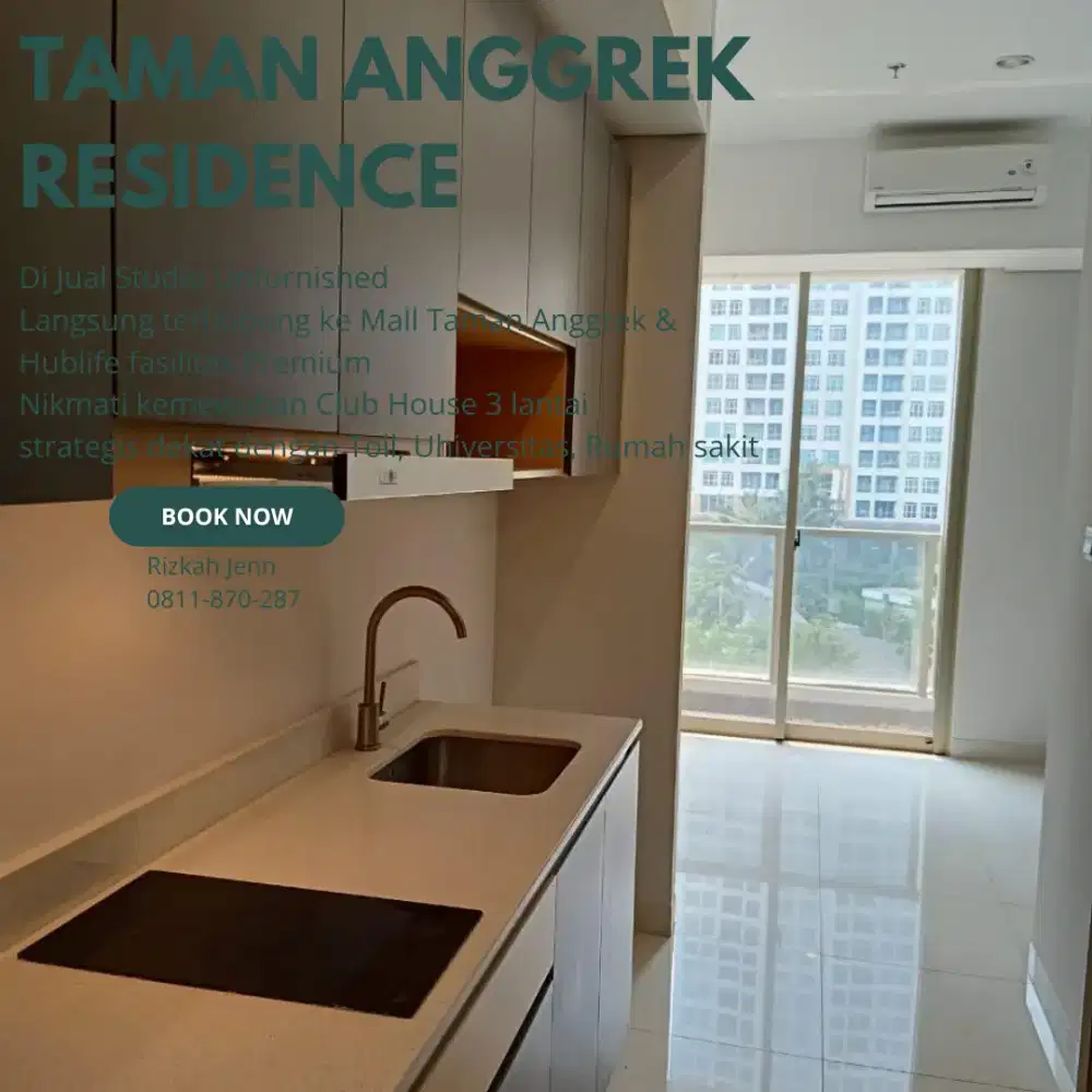 Di Jual Murah Studio Unfurnished Taman Anggrek Residence