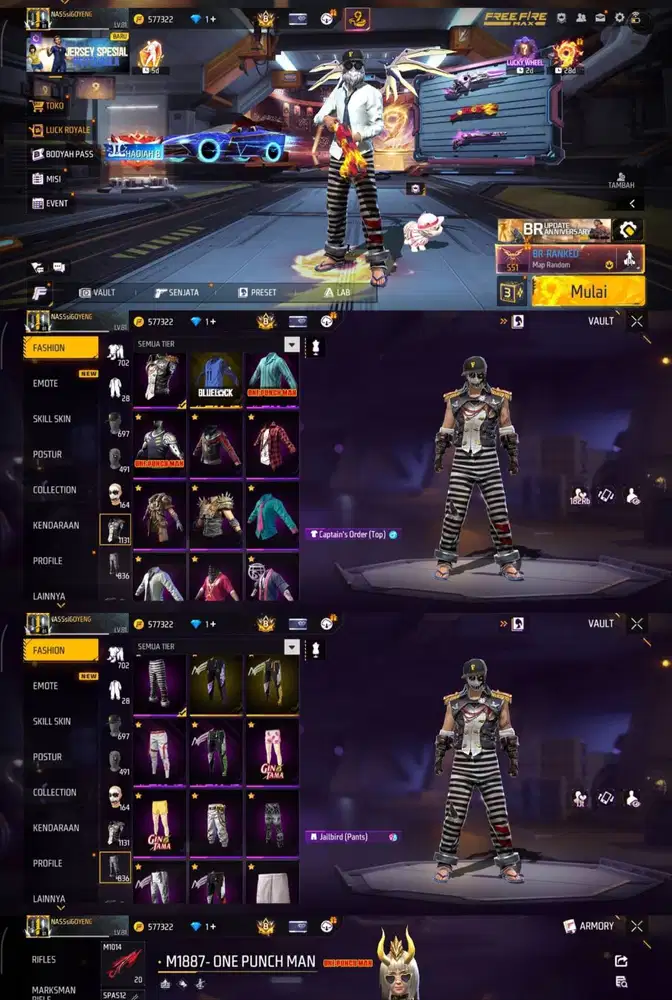 jual akun fire fire