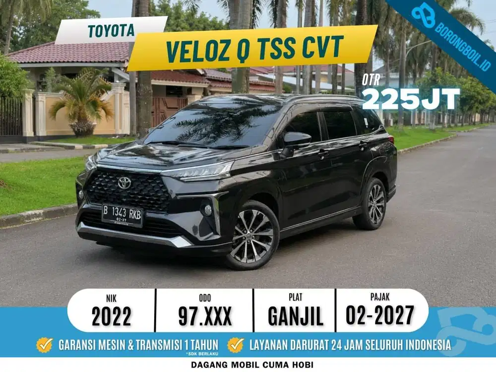 SERVICE RECORD! TOYOTA AVANZA VELOZ 1.5 Q TSS AT 2022 HITAM
