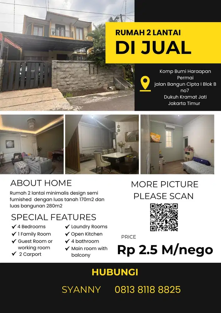 Rumah Minimalis 2 Lantai di Area Kramat