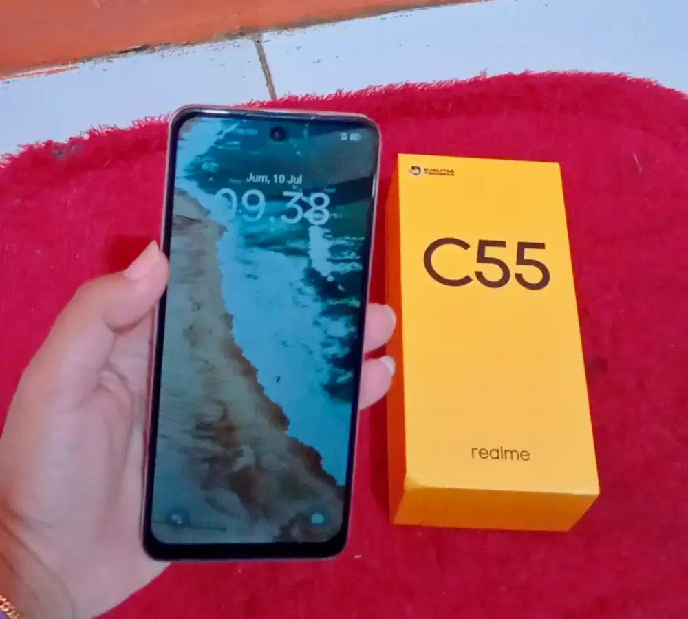 Realme c55 NFC ram 6+12/128 Fullset Mulus Nomines