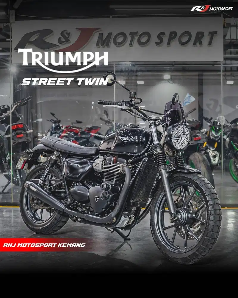 Triump Street Twin 900 Nik 2017 Odo 16.000an KmKnalpot Scream eagle
