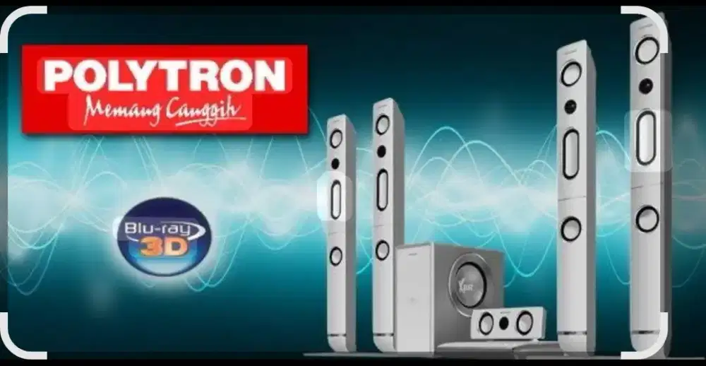 HT polytron blueray 3D ( Full putih ) ex display, kondisi mormal segel