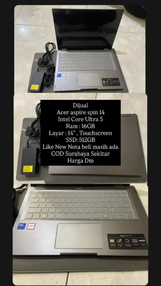 Laptop gaming acer aspire spin 14