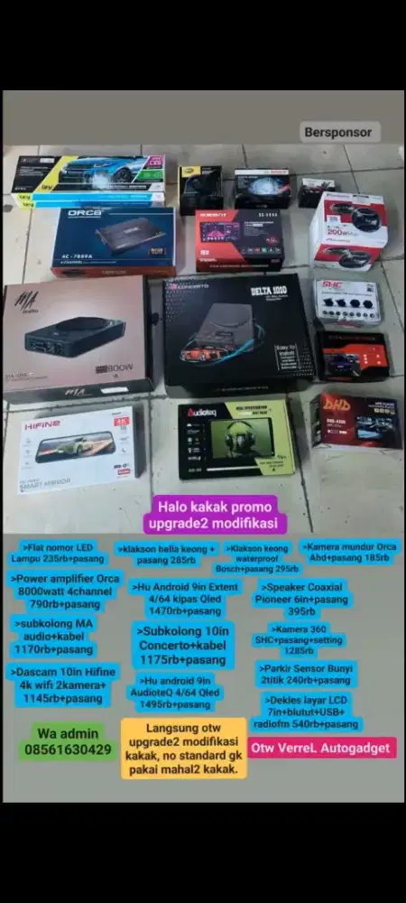 Promo murmer upgrade modifikasi plus pasang