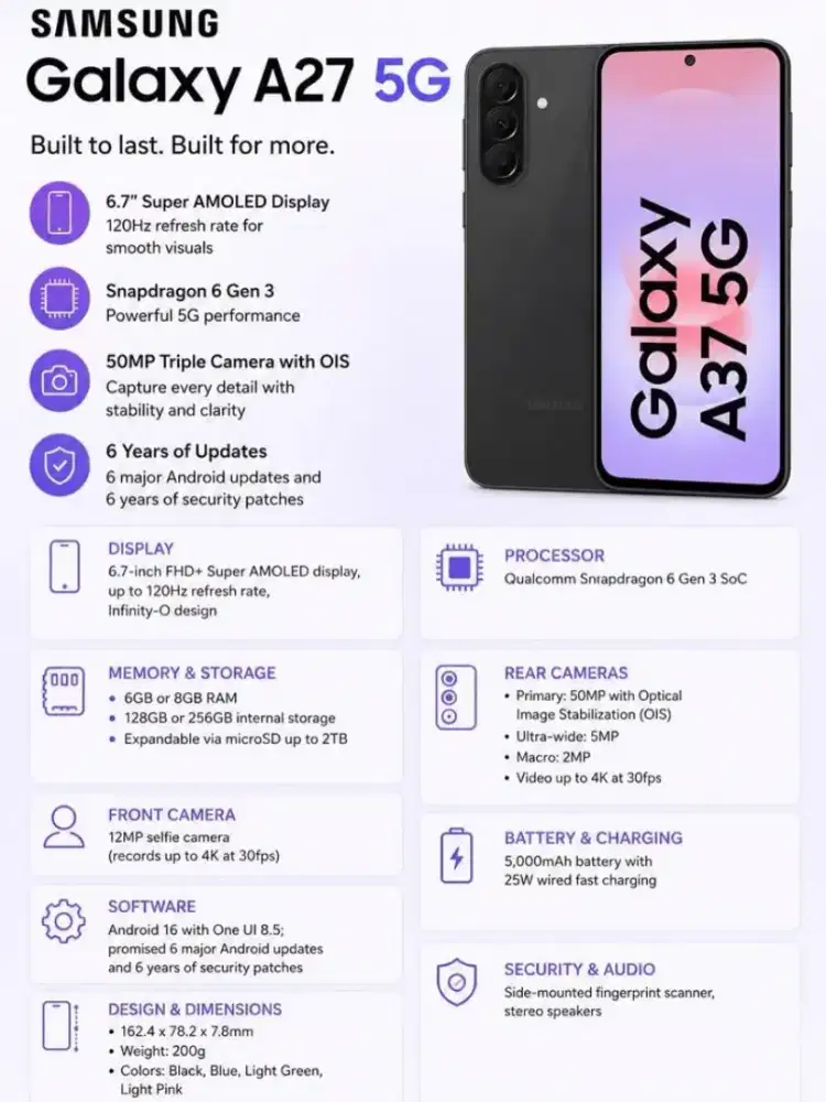 Samsung Galaxy A37 8/256gb