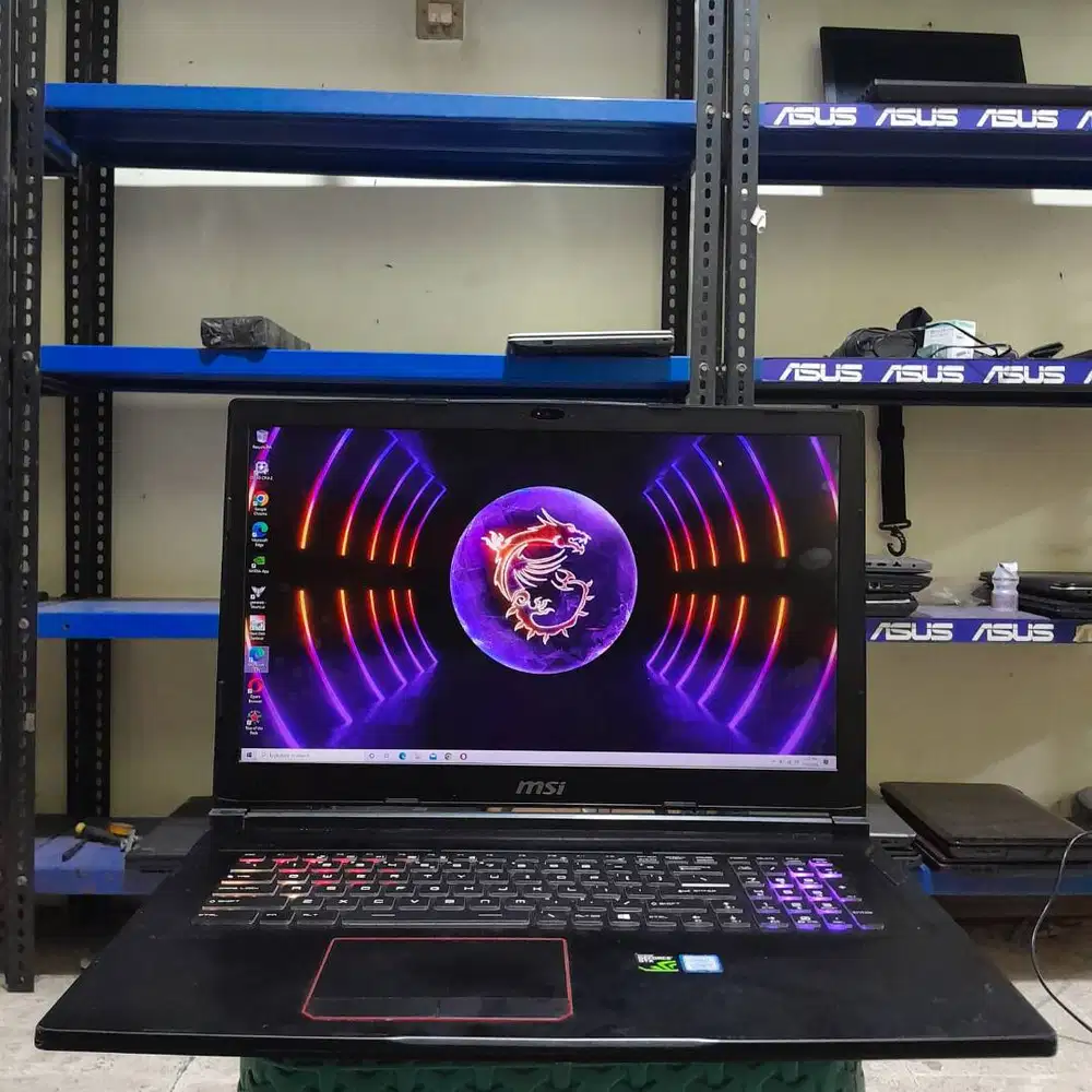 MSI GE73 RAIDER RGB 8RE CORE I7-8750H RAM 16GB SSD 256GB +HDD 1TB VGA