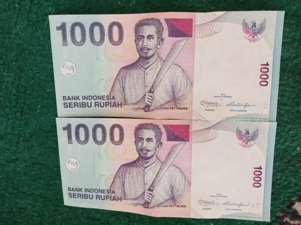 Uang 1000 Pattimura langka (2 Lembar)