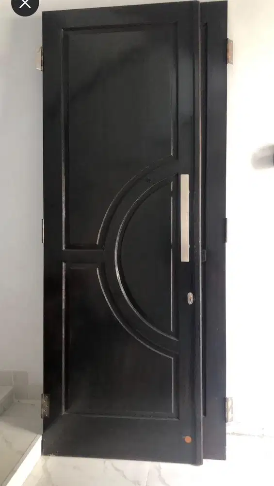 Pintu Rumah 2 Daun Minimalis Hitam