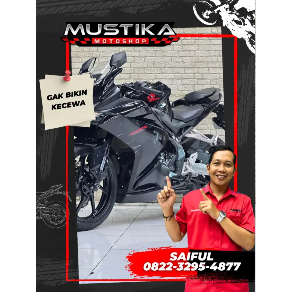 Odo 8rb Istimewa!!Honda CBR 250RR Black Freedom 2021 N Asli-Mustika