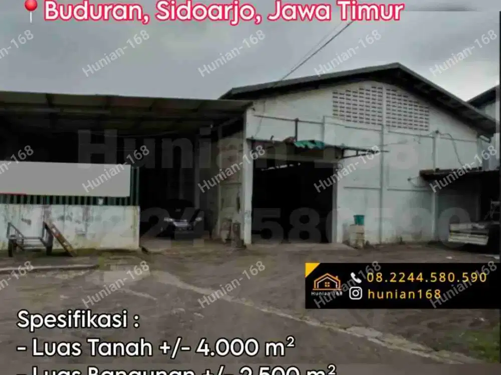 Gudang Bekas Pabrik Industri Tanah Buduran Gedangan Sidoarjo Sedati Wadungasih Waru Lingkar Timur Sirie Safe n Lock Jalan Muncul Propinsi Provinsi Jawa Timur Sukodono