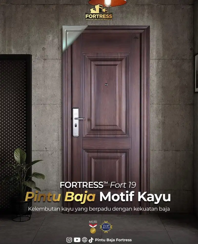 PINTU RUMAH PREMIUM MERK FORTRESS