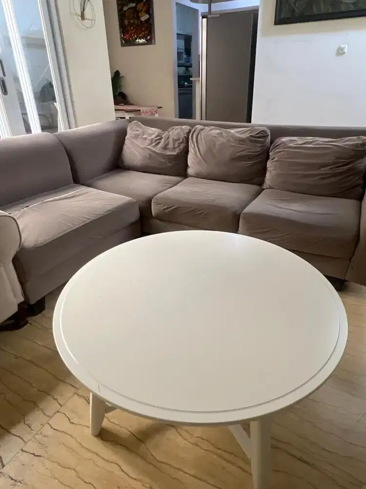 Jual sofa dan meja bulat murah