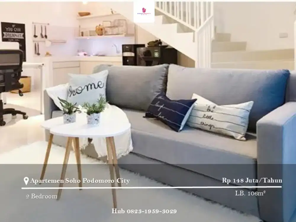 Disewakan Apartement Soho at Podoromo City 2BR Furnished