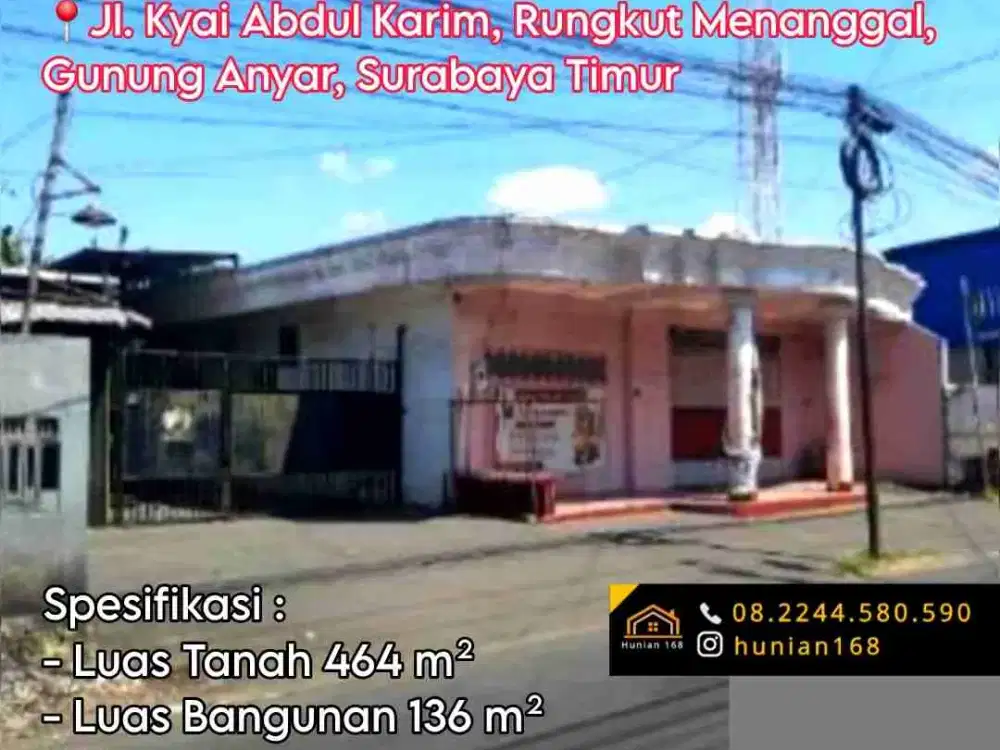 Ruko Jalan Raya Kyai Abdul Karim Rungkut Menanggal Industri Gunung Anyar Pondok Tjandra Merr Waru Surabaya Timur Sidoarjo