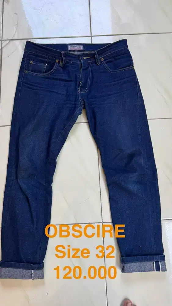 Celana jeans slevedge blue denim