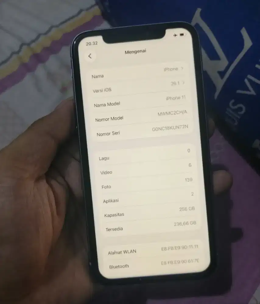 Iphone 11 256 GB Wifi only