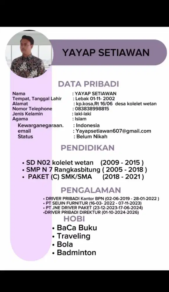 Cari lowongan kerja