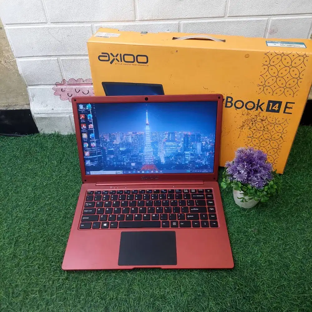 AXIOO MYBOOK 14E MERAH INTEL CELERON N4000 RAM 4GB SSD 256GB