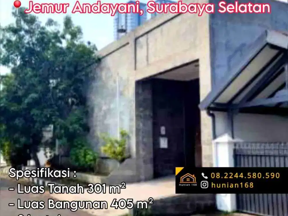 Jual Rumah Raya Jemur Andayani Sari Kendangsari Kutisari Tenggilis Selatan Wonosari Wonocolo Surabaya Selatan Pusat Kota Tengah