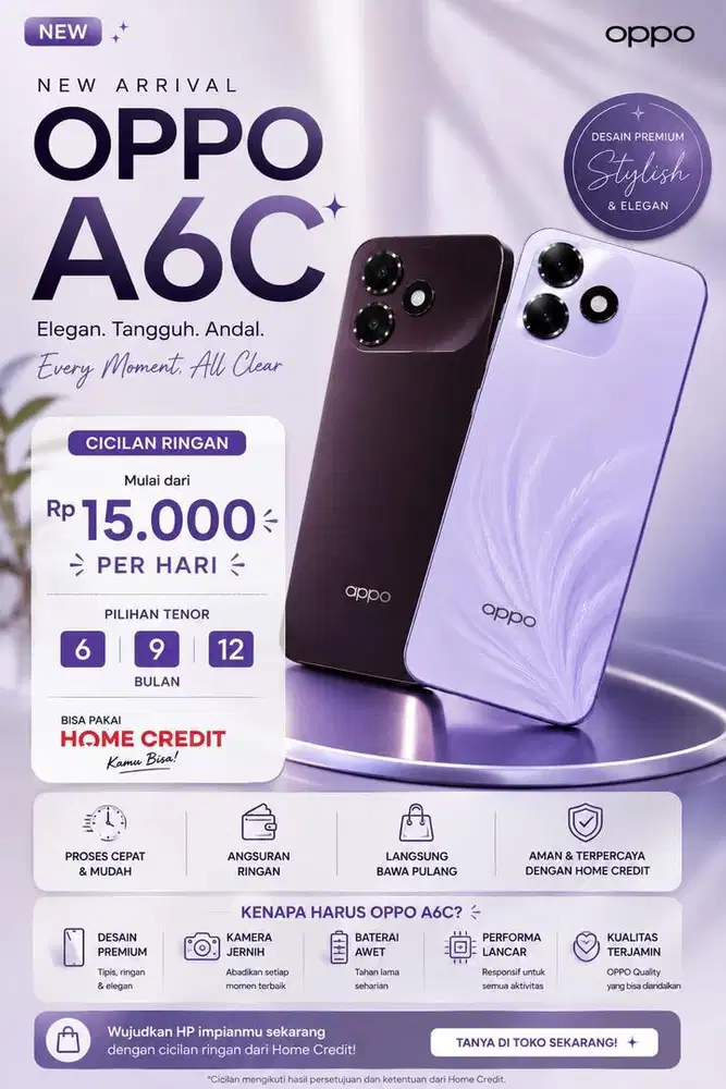 Promo Oppo A6C 15rb/ hari