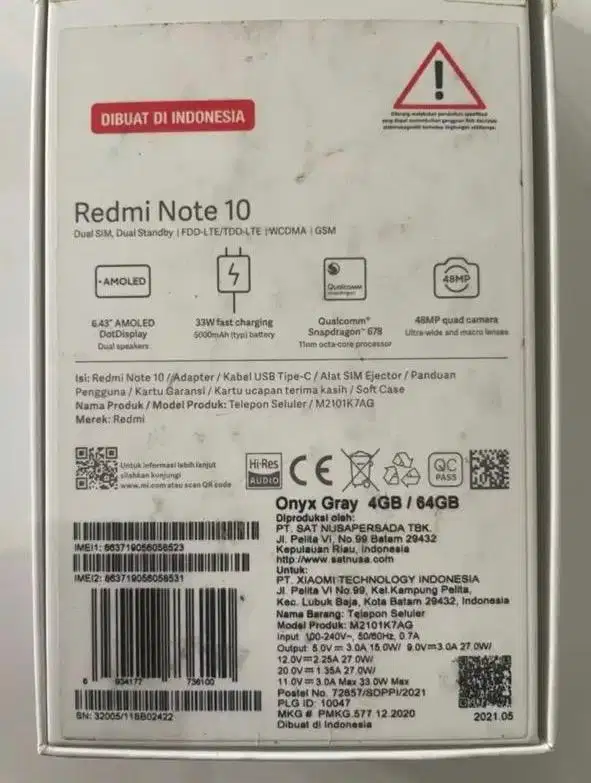 Redmi Note 10 Like New ( Jarang Dipakai ) ( Mulus Banget ) ( Murahh )