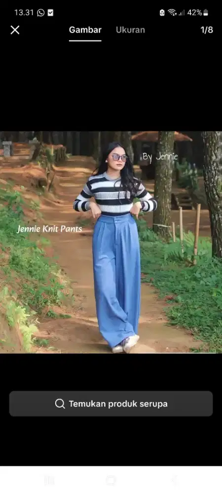 Celana kulot highwaist knit