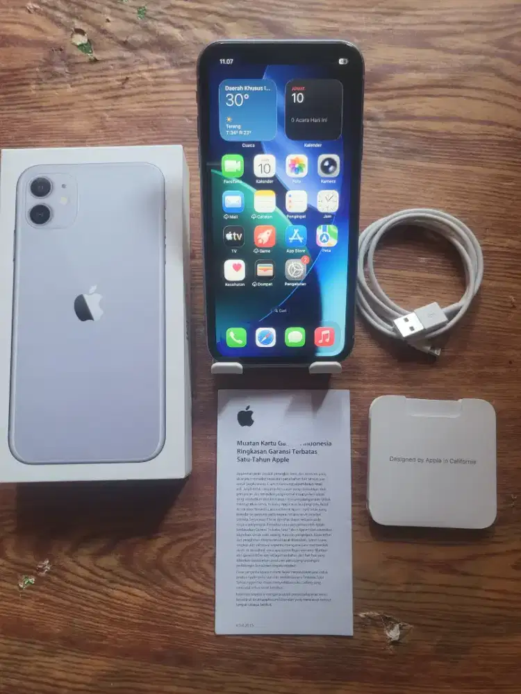 Iphone 11 128gb purple ibox fulset mulus normal semua no minus