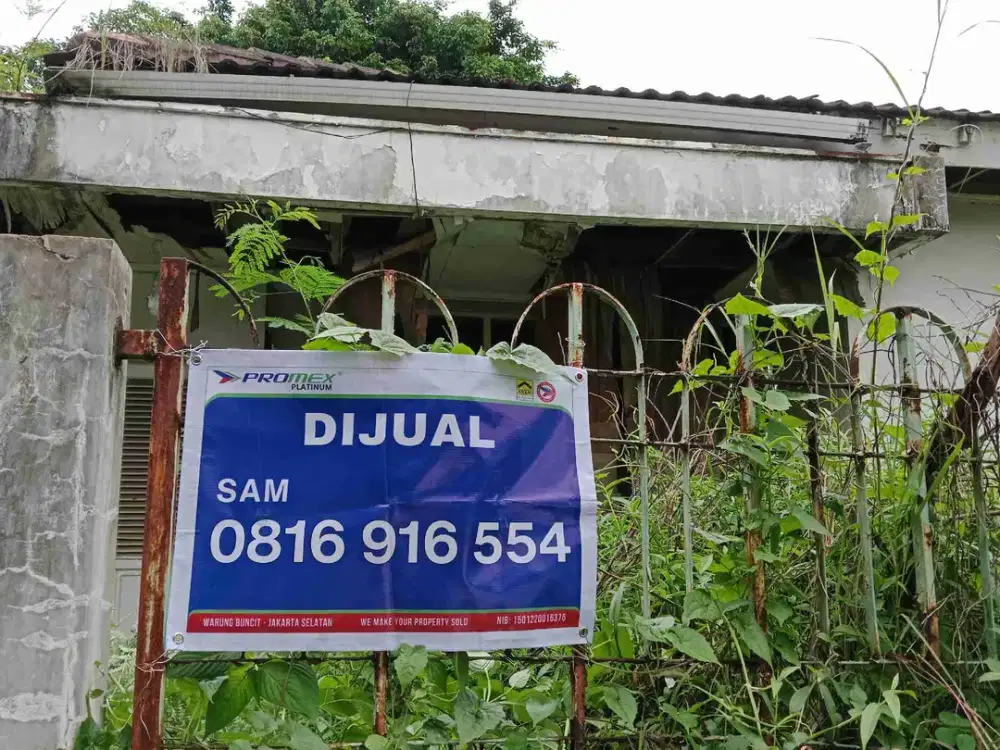 Rumah rusak dijual harga sesuai njop, itung tanahnya saja