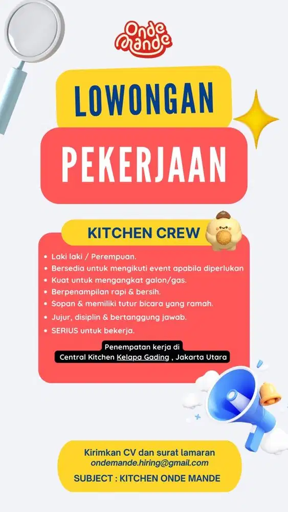 Lowongan kerja bidang makanan