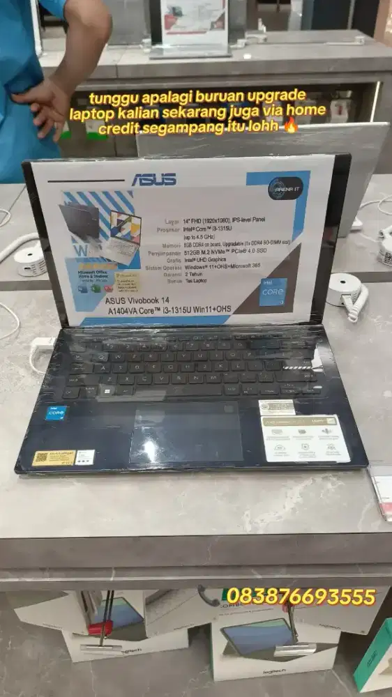 Promo cicilan laptop Bunga 0% Gratis 2x angsuran