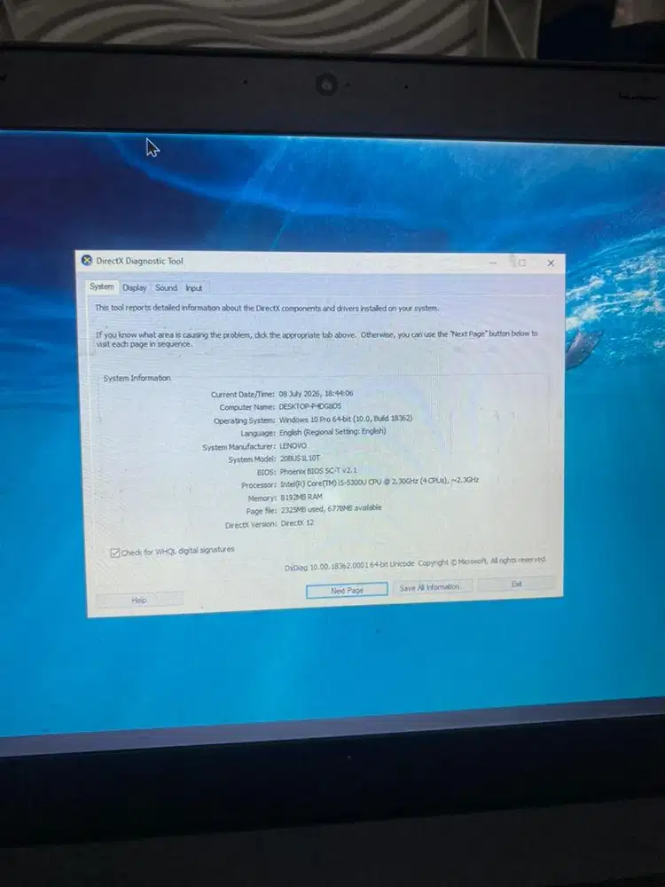 WTS Lenovo ThinkPad Core i5 RAM 8GB – Siap Pakai