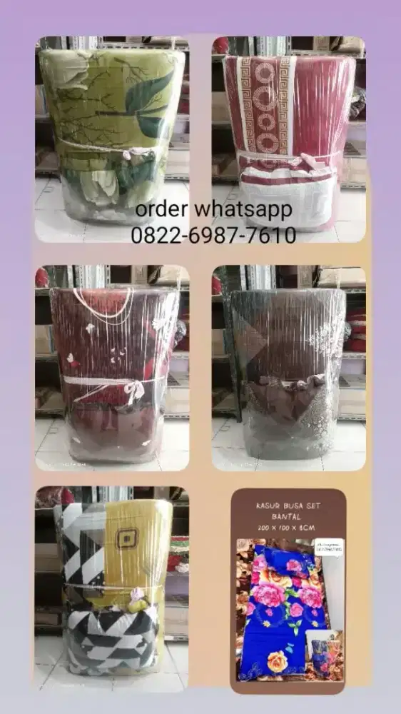 Kasur busa set bantal