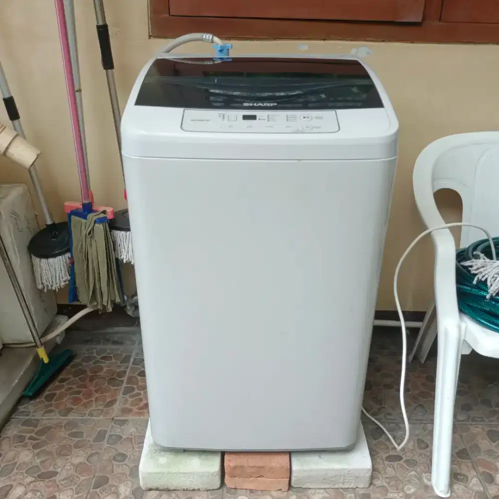 Mesin cuci Sharp ES F950P-GY 1 tabung 7,5 kg full - otomatis