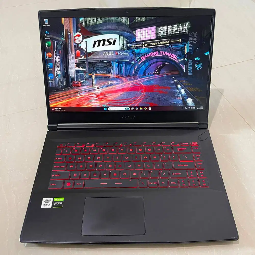 Laptop Gaming GTX 1650 Max-Q 144Hz Core i5-10500H RAM 16GB MSI GF63