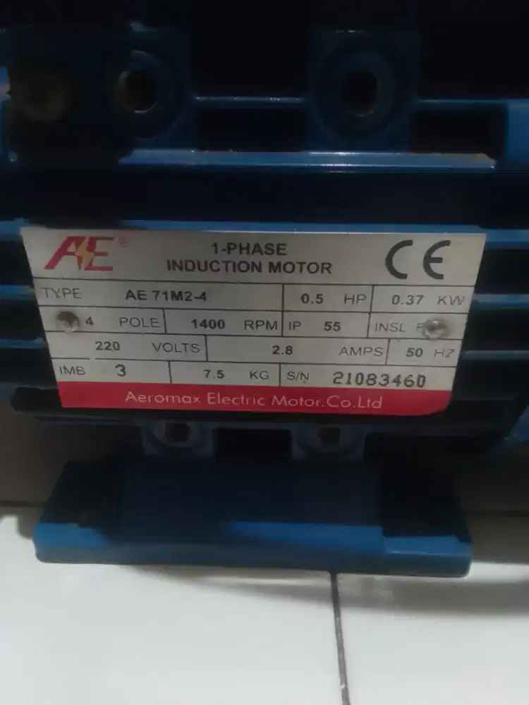 dinamo i1phase induction motor