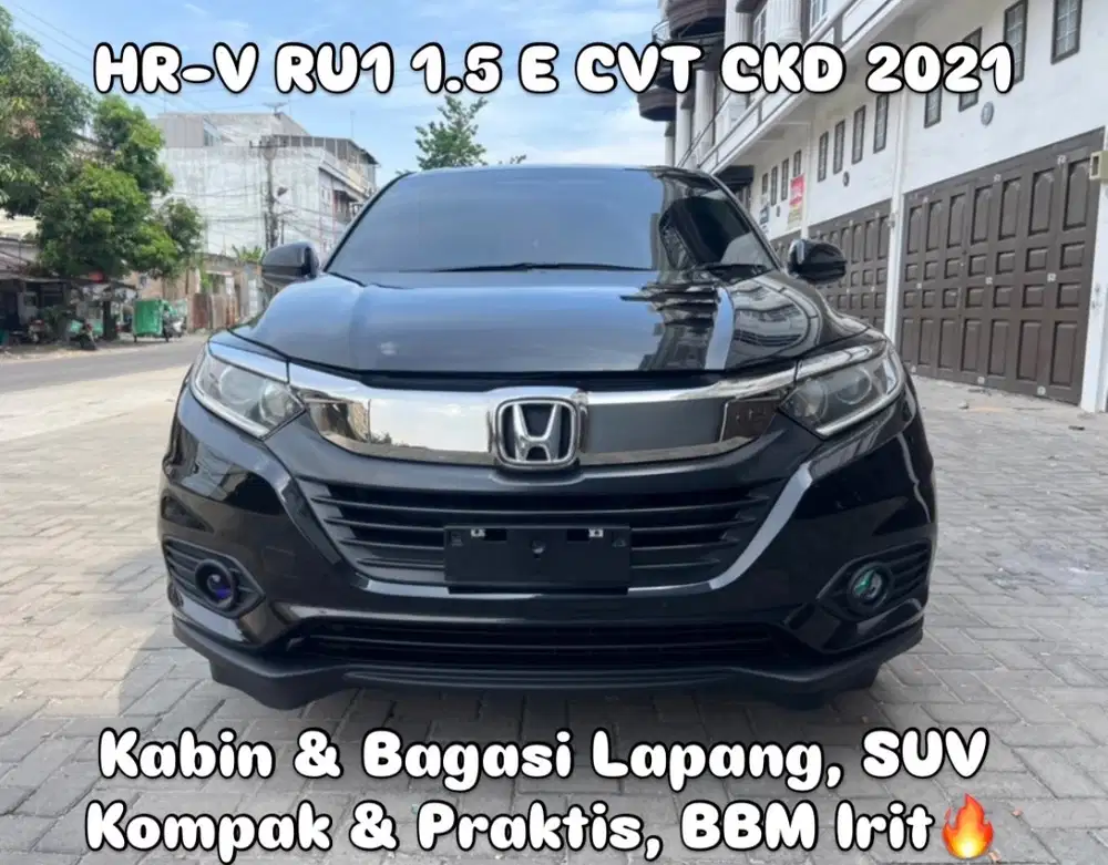 (TDP 40 JUTA!) Honda HRV RU1 1.5 E CVT/Automatic CKD Hitam 2021 [HR-V]