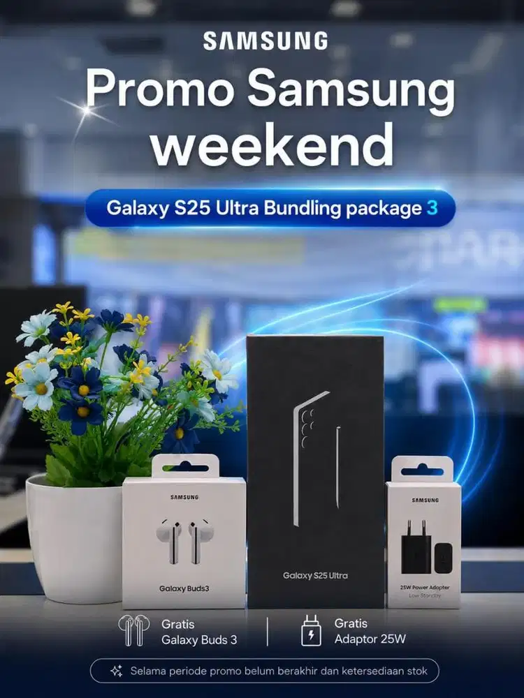 Samsung Galaxy S25 Ultra Free buds 3 dan Charger 25W