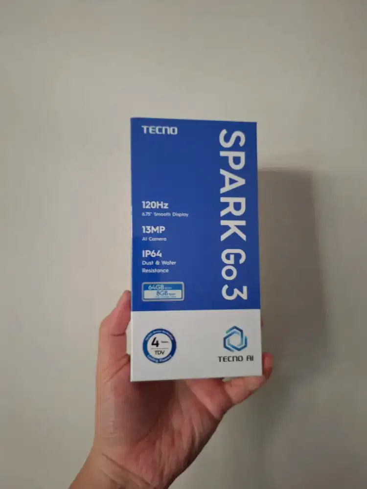 (BARU) Tecno Spark Go 3 4/64, SEGEL Garansi Resmi, Bisa COD